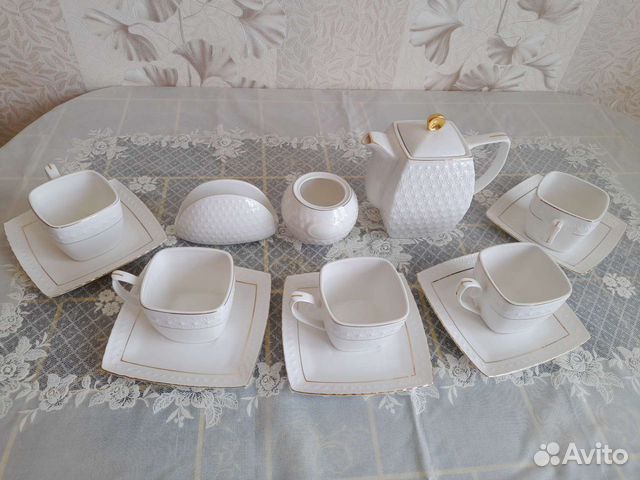Чайный фарфоровый сервиз новый