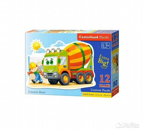 Пазлы 12 maxi Бетономешатка, В-120086