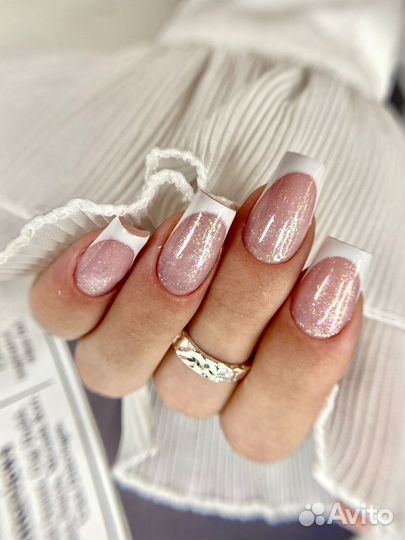 Маникю гель лак (шелак) наращивание