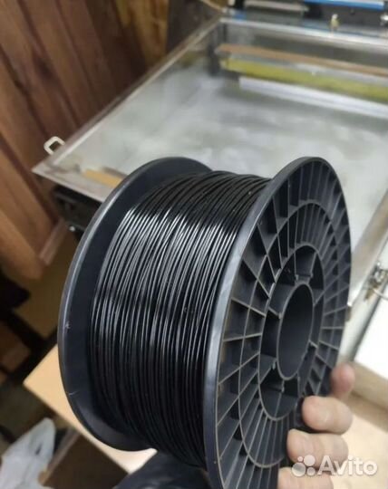 Филамент petg чёрный - 1 кг (350 метров)