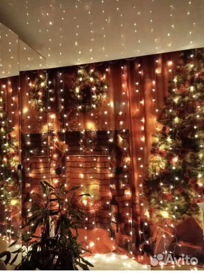 Гирлянда шторы 3х3