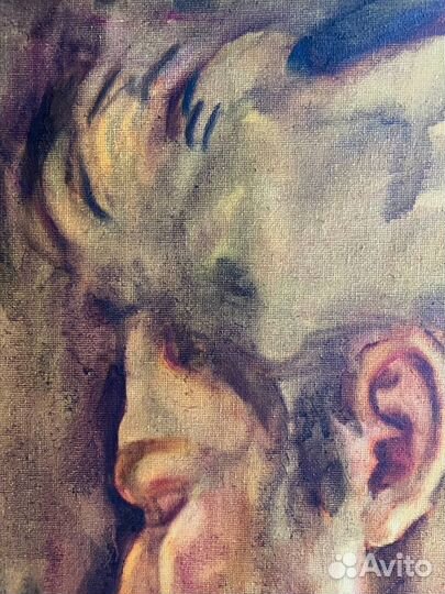 Картина маслом портрет мужчины со спины стиль