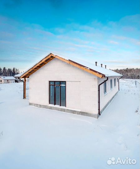 Строительство домов из газобетона. Дом 13/8м