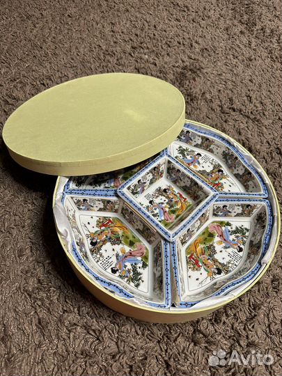 Менажница вращающаяся новая фарфор Kaori Япония