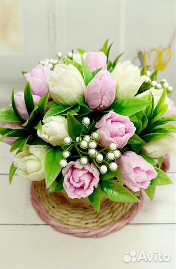 Букет тюльпанов из мыла ручной работы