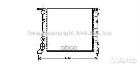 Радиатор, охлаждение двигателя RT2042 Ava