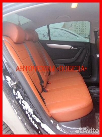 Чехлы Volkswagen Passat B7 из экокожи коричневые