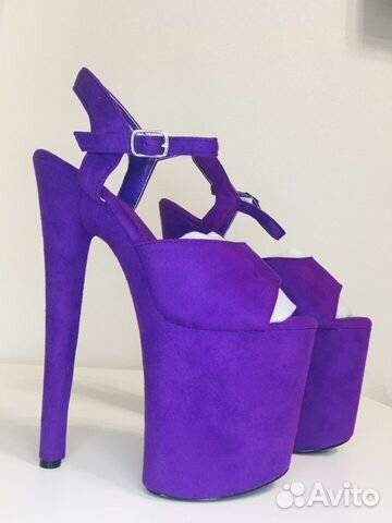 Туфли стрипы фиолетовые 35-42 размер