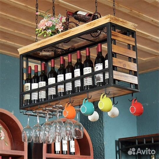 Подвес для кухни, барная полка, кованый подвес