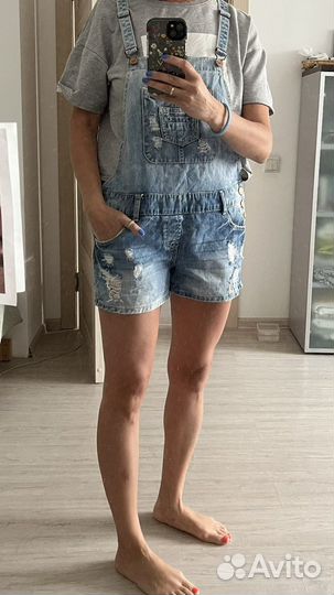 Комбинезон женский летний джинсовый