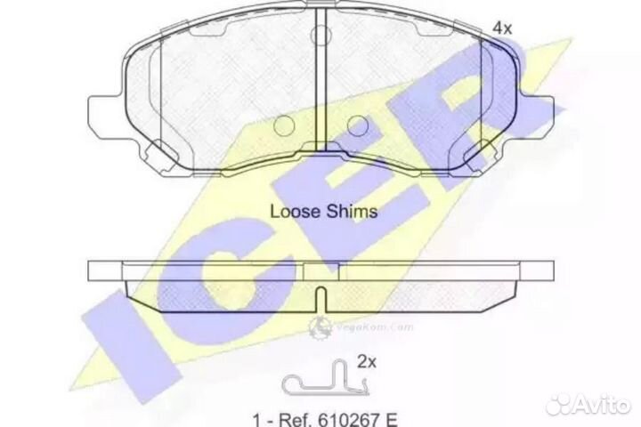 Колодки передние Mitsubishi Eclipse 181806