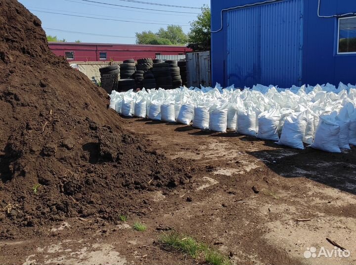 Плодородный грунт в мешках