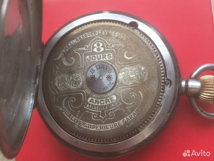 Швейцарские антикварные старинные часы Hebdomas 8д