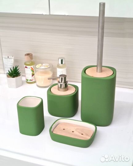 Мыльница Green Meadow керамика цвет зеленый