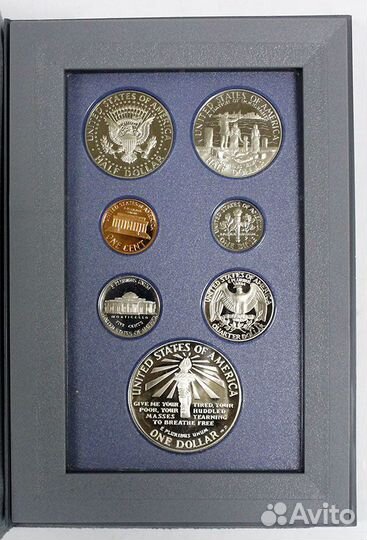 Набор монет США 1986 год. Серебро