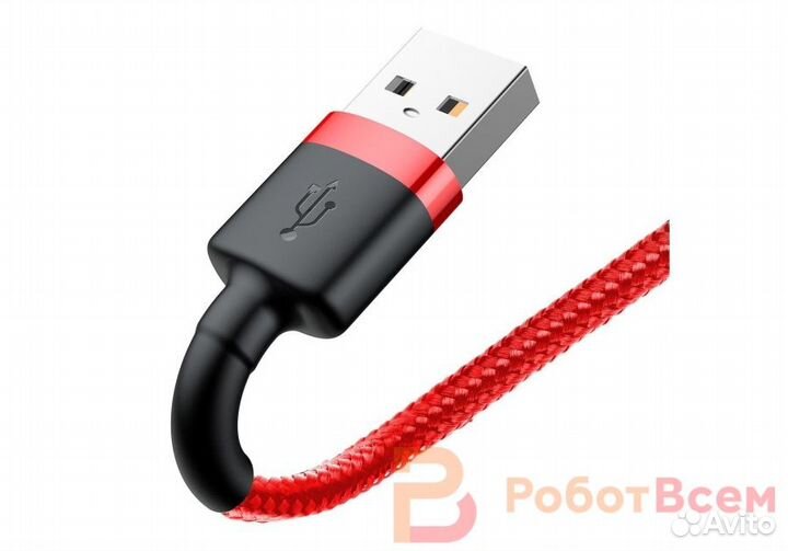Кабель Baseus Cafule, USB - Lightning, 2.4А, 1м