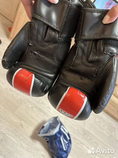 Боксерские перчатки детские 8 oz, защита для паха