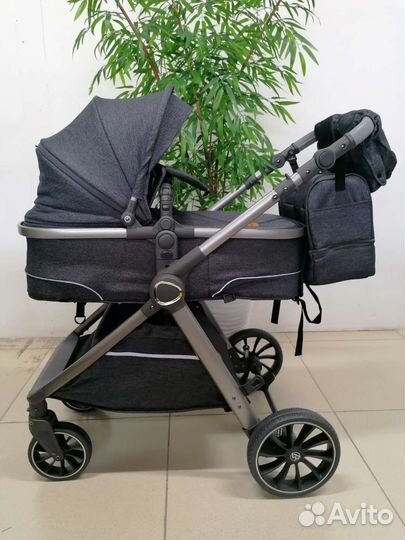 Новая коляска-трансформер LuxmomV8 3в1/темно-серый