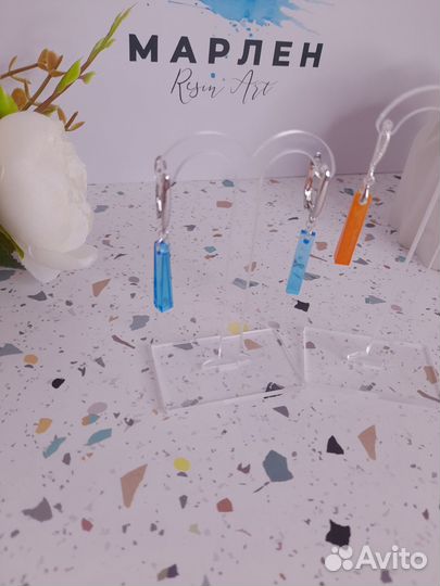 Серьги из эпоксидной смолы