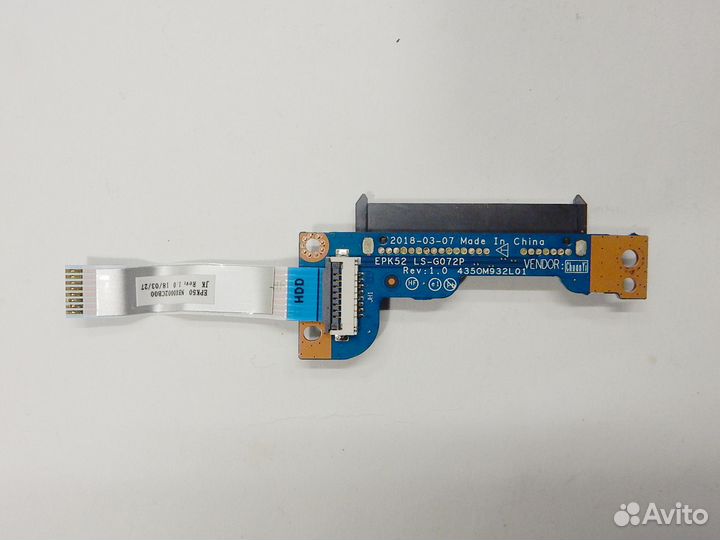 Плата разъема HDD EPK52 LS-G072P Rev: 1.0