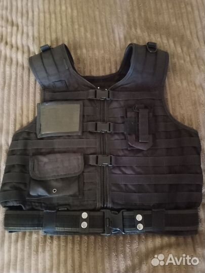 Кевларовый бронежилет. Ремень тактический. 15000