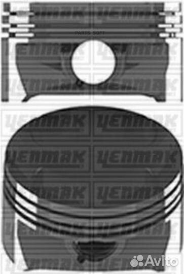 Yenmak 31-04689-000 Поршень двс с кольцами MER M272/M273 (92.90 mm) STD