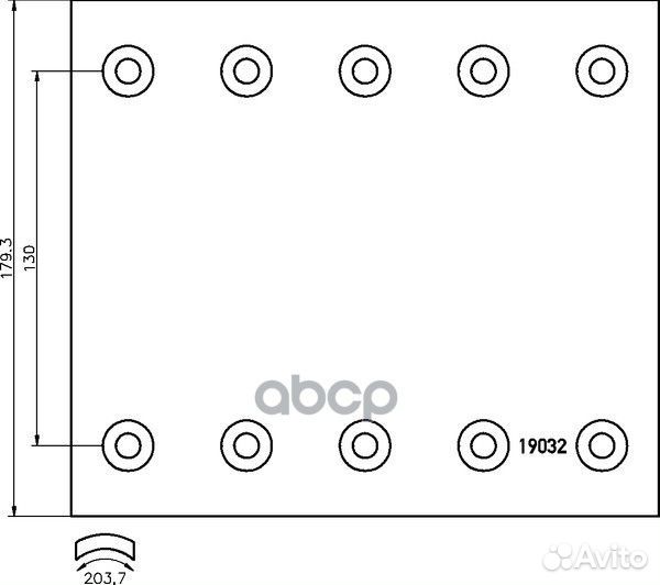 1903235 накладки торм.1-рем WVA 19032 (420x180