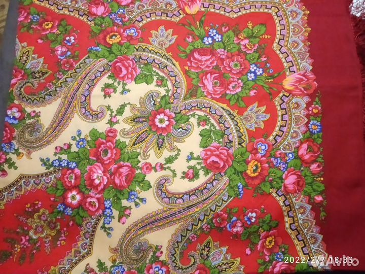 Павловопосадский платок Краски Лета