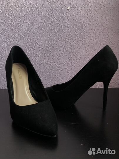 Бархатные туфли лодочки 36