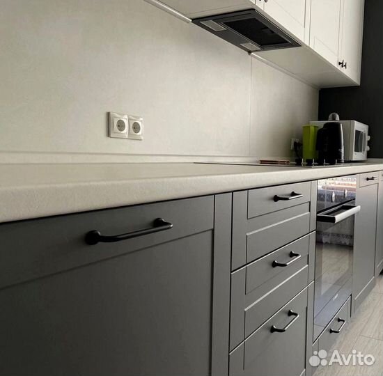 Прямая кухня мдф фасады