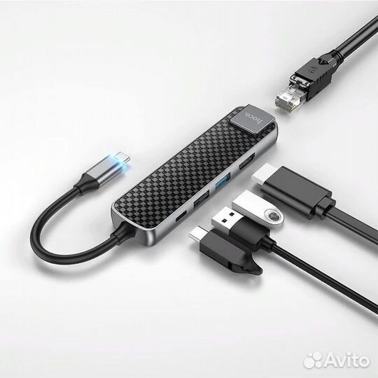 Переходник Type-C Hub 5в1 Hoco