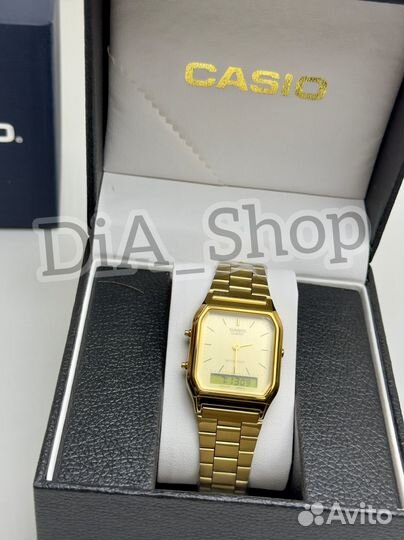 Часы мужские электронные Casio AQ-230GA-9D золото