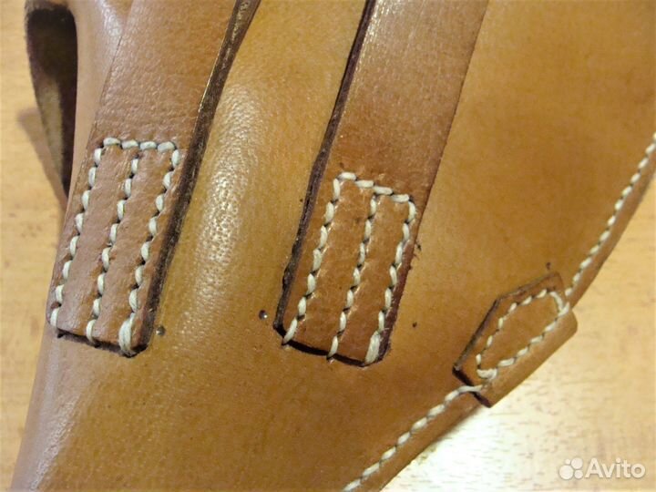 Кобура для царского Нагана, кожа, реплика, пятка