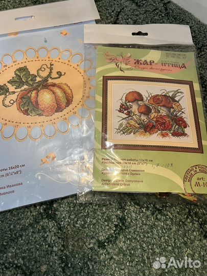 Остатки набора для вышивания жар птица И щепка