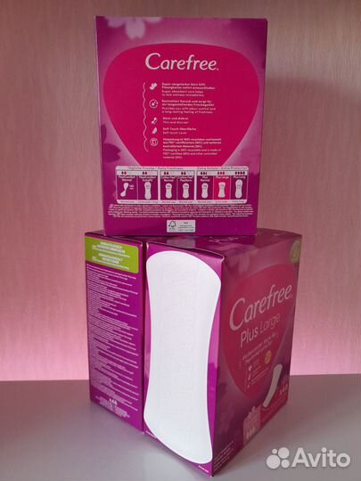 Прокладки ежедневные женские Carefree Plus Large