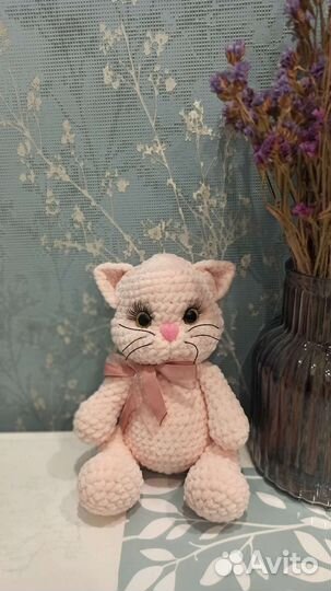 Игрушка плюшевый котёнок ручной работы