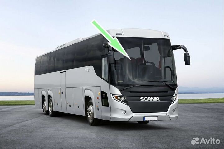 Стекло лобовое на автобус Scania Touring