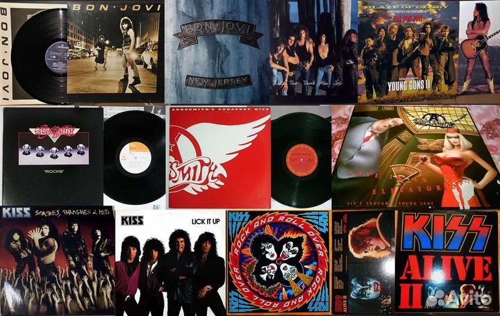 Импорт. пластинки в стиле Hard Rock и Glam Rock