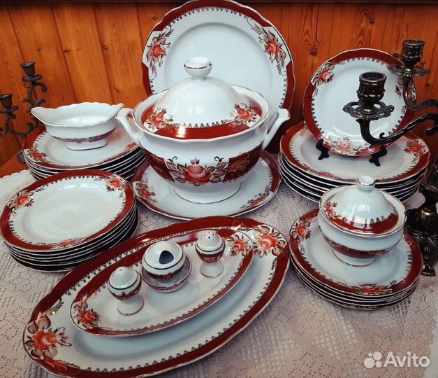 Старинный, редкий столовый сервиз СССР