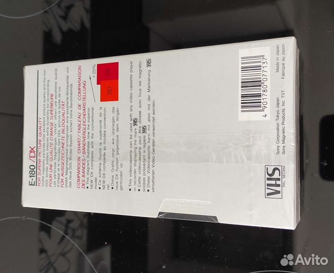 Видеокассета VHS новая Sony DX E-180