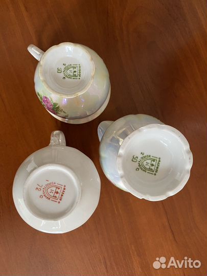 Коростенский фарфор супница, сливочник