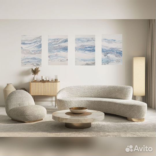 Интерьерная картина флюид арт