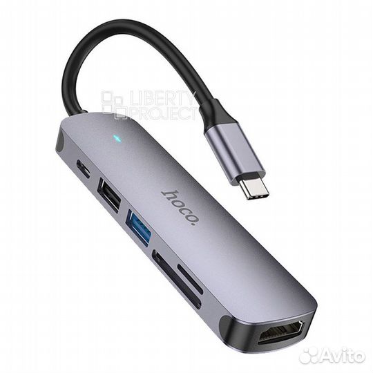 Адаптер hoco HB28 USB-C на hdtv+USB 3.0+USB2.0