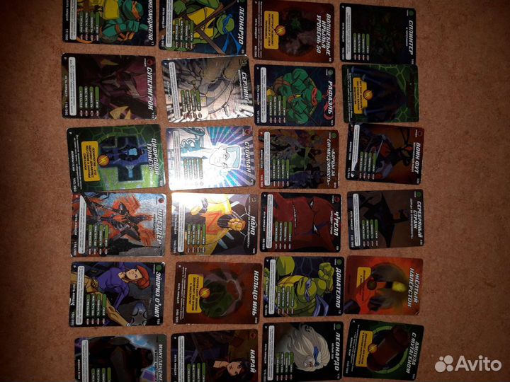 Карточки черепашки ниндзя и человек-паук