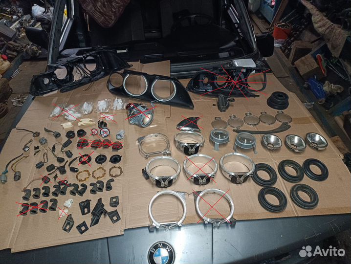 Фары рестайлинг BMW e39 в разборе