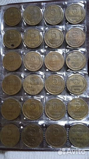 Альбом 192 монеты СССР 61-93