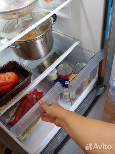 Холодильник высота 160см, серебро