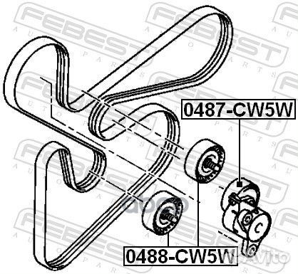 Ролик обводной mitsubishi outlander cw# 2006-20