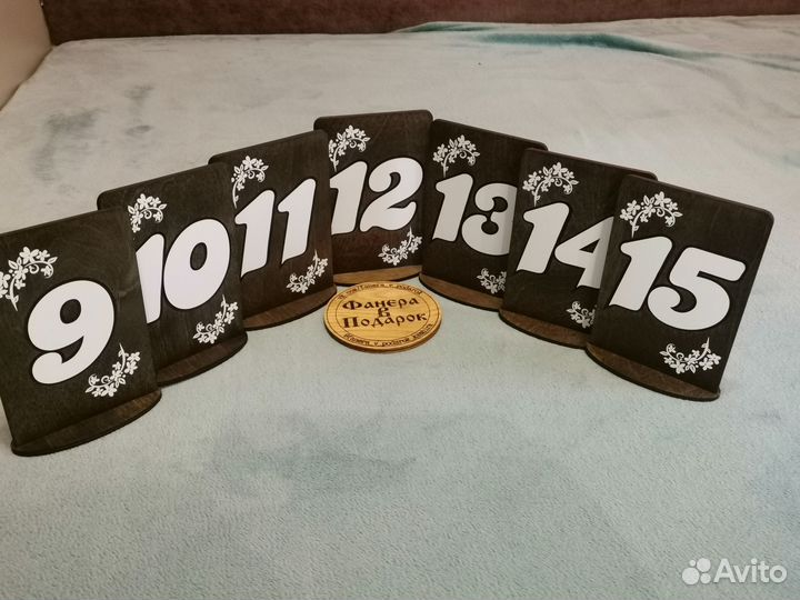 Цифры на стол, таблички