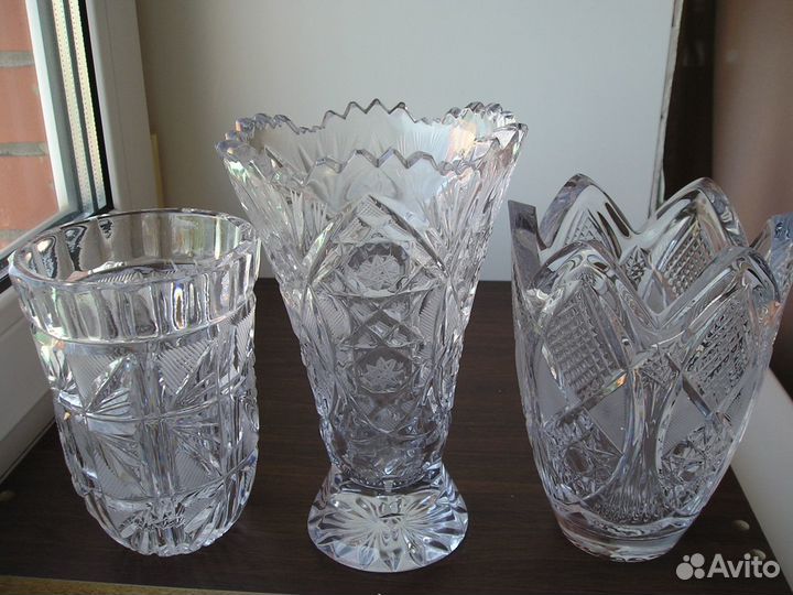 Ваза хрустальная